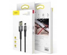 Baseus Cafule dvipusis USB Lightning kabelis 2.4A 1m - Pilkas / Juodas