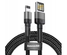 Baseus Cafule dvipusis USB Lightning kabelis 1.5A 2m - Pilkas / Juodas