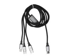 Baseus Rapid USB-C kabelis 3in1 C tipo / Lightning / Micro 3A 1.2M - juodas