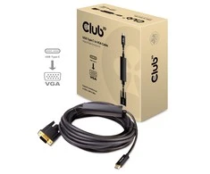 Club 3D USB-C – D-Sub (VGA) USB laidas 5 m juodas (CAC-1512)