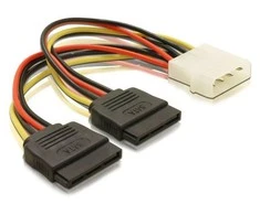 DELOCK Adapteris Power SATA HDD2x zu 4Pin-St 10cm