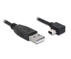 DELOCK kabelis USB 2.0-A kištukas > USB mini-B 5 kontaktų vyriškas kampinis 2 m