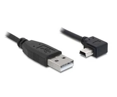 DELOCK kabelis USB 2.0-A kištukas > USB mini-B 5 kontaktų vyriškas kampinis 2 m