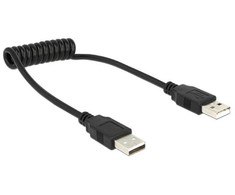 DELOCK Kabelis USB 2.0-A St/St Spiralkabel