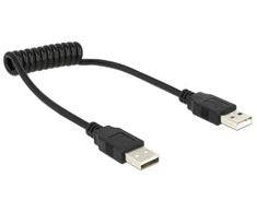 DELOCK Kabelis USB 2.0-A St/St Spiralkabel