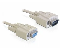 DELOCK Cable RS-232 serial Sub-D9 male / female 2 m