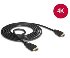 DELOCK laidai HDMI A kištukas > HDMI A kištukas Didelės spartos su Ethernet 4K 1,5 m