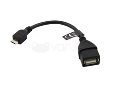 Kabelis Esperanza EB180 EB180 (Micro USB M - USB 2.0 B tipo, F tipo F kištukas; 0,10m; spalva juoda)