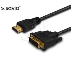 Savio cl-10 laidas (hdmi m - dvi-d m; 1,5 m; juodas)