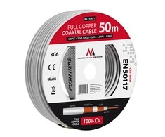 MACLEAN MCTV-471 Maclean MCTV-471 Kabelis bendraašis kabelis RG6 50M 1.02CU+4.8FPE+CU/P+32*0.12CU+6.8PVC