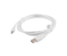 LANBERG CA-USBM-10CC-0018-W laidas USB 2.0 micro AM-MBM5P 1,8 m baltas