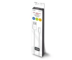 USB Kabelis - Savio CL-125 USB 2.0 1 m Baltas