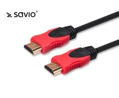 Kabelis Savio HDMI - HDMI 10m raudona (SAVIO CL- 141)