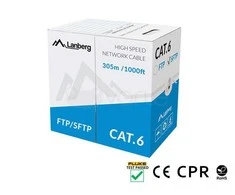 LANBERG LCS6-11CU-0305-S SFTP vijos kabelis CU kat. 6 305m pilka