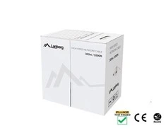 LANBERG LAN kabelis UTP cat.6 305m solid CU fluke praėjo