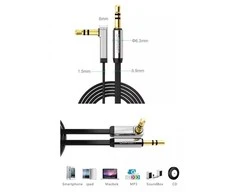 UGREEN kištukas 3.5mm AUX kampinis kabelis 1m (Atnaujinta)