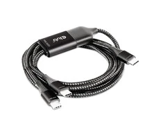 CLUB 3D CAC-1527 USB Type-C, Y įkrovimo laidas su 2x USB Type-C max. 100W, 1,83m
