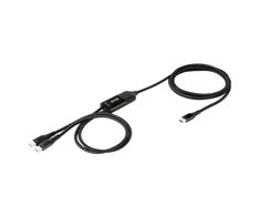 CLUB 3D CAC-1527 USB Type-C, Y įkrovimo laidas su 2x USB Type-C max. 100W, 1,83m
