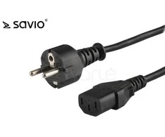 Maitinimo Kabelis - Savio CL-138 1.2 m IEC C13 Vyr. į Type E Mot. Juodas