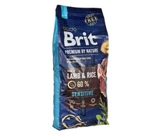 BRIT PREMIUM Dog su ėriena ir ryžiais 15kg