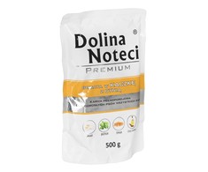 Visavertis konservuotas pašaras visų veislių suaugusiems šunims Dolina Noteci PREMIUM su antiena ir moliūgu 500g
