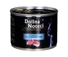 Dolina Noteci Premium klasės šlapias kačių ėdalas, praturtintas ėriena, 185 g