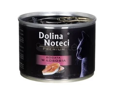 Dolina Noteci Premium klasės šlapias kačių ėdalas, gausus lašišos prieskoniais, 185 g