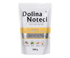 Visavertis konservuotas pašaras visų veislių suaugusiems šunims Dolina Noteci PREMIUM su vištiena 500g