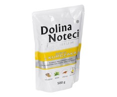 Visavertis konservuotas pašaras visų veislių suaugusiems šunims Dolina Noteci PREMIUM su vištiena 500g