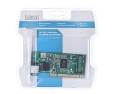 Assmann Electronic DIGITUS Gigabit PCI kortelė 10/100/1000Mbit 32-bit Gigabit Network Adapteris Realtek 8169SC chipset inkl. Žemo profilio laikiklis