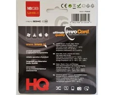 IMRO atminties kortelė Micro SD 16GB 100MB/s Class 10 UHS I
