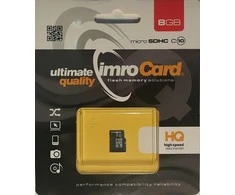 IMRO atminties kortelė Micro SD 8GB 100MB/s class10 UHS I