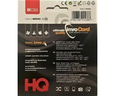 IMRO atminties kortelė Micro SD 8GB 100MB/s class10 UHS I