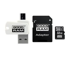 Oem 32GB 100 MB/s Micro SD atminties kortelė Goodram M1A4 - OTG adapteris