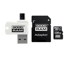 GOODRAM 128GB microSDXC 10 klasės UHS I + adapteris + skaitytuvas