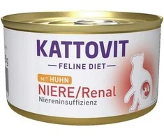 Drėgnas Kačių Maistas - KATTOVIT Feline Diet Niere/Renal Vištiena, 185g