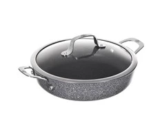 Indukcinė gili keptuvė su 2 rankenomis BALLARINI Salina Granitium 24 cm 75002-811-0