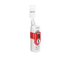 HSK DATA Kerg M02389 3 Įžeminti kištukiniai lizdai - 5m maitinimo juosta su 3x1 5mm2 kabeliu 16A