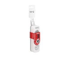 HSK Data Kerg m02390 ilgintuvas be jungiklio-3 lizdai-balta-pilka-10m-16a-h05vv-f-3x1,5mm2 m02390