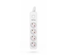 HSK Data Kerg M02392 4 gniazda-balta ir-pilka-3.0m-10a-h05vv-f-3x1,0 mm2