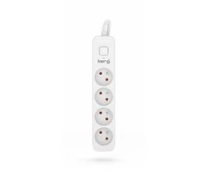 HSK Data Kerg M02392 4 gniazda-balta ir-pilka-3.0m-10a-h05vv-f-3x1,0 mm2