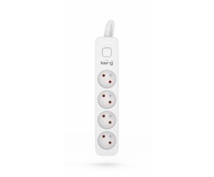 HSK DATA Kerg M02398 4 Įžeminti kištukiniai lizdai - 10m maitinimo juosta su 3x1 5mm2 kabeliu 16A