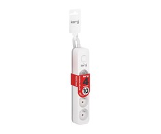 HSK DATA Kerg M02398 4 Įžeminti kištukiniai lizdai - 10m maitinimo juosta su 3x1 5mm2 kabeliu 16A