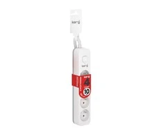 HSK DATA Kerg M02398 4 Įžeminti kištukiniai lizdai - 10m maitinimo juosta su 3x1 5mm2 kabeliu 16A
