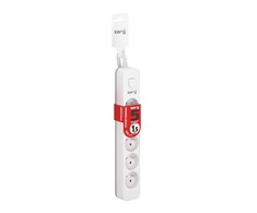 HSK DATA Kerg M02402 5 Įžeminti lizdai - 1 5m maitinimo juosta su 3x1 5mm2 kabeliu 16A