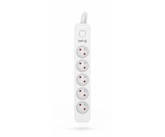 HSK DATA Kerg M02403 5 Įžeminti lizdai - 3,0 m maitinimo juosta su 3x1 5 mm2 kabeliu 16A