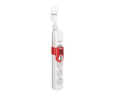 HSK DATA Kerg M02403 5 Įžeminti lizdai - 3,0 m maitinimo juosta su 3x1 5 mm2 kabeliu 16A