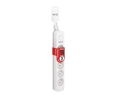 HSK DATA Kerg M02403 5 Įžeminti lizdai - 3,0 m maitinimo juosta su 3x1 5 mm2 kabeliu 16A
