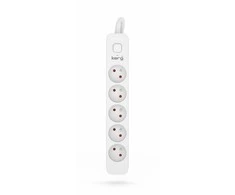 HSK DATA Kerg M02404 5 Įžeminti lizdai - 5,0 m maitinimo juosta su 3x1 5 mm2 kabeliu 16A