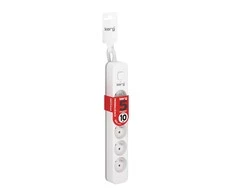 HSK DATA Kerg M02404 5 Įžeminti lizdai - 5,0 m maitinimo juosta su 3x1 5 mm2 kabeliu 16A